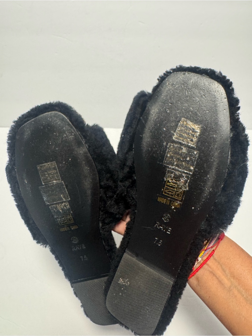 Raye Fuzzy Sandals Size 7.5 Revolve - Picture 6 of 6
